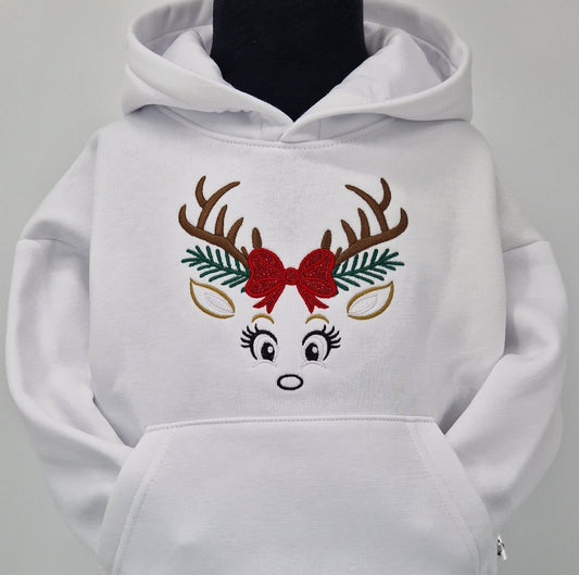White Reindeer Hoodie