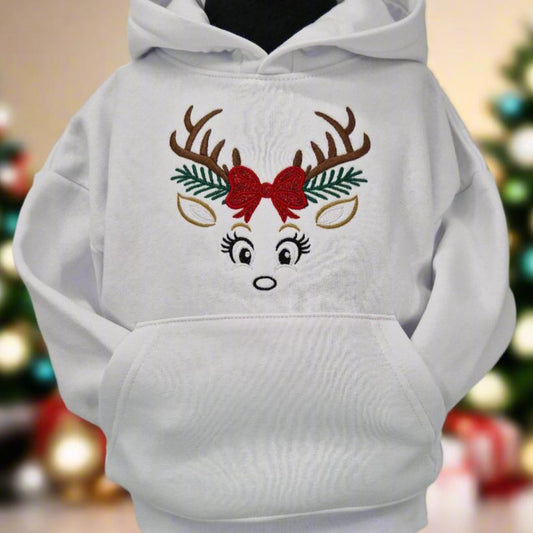 White Reindeer Hoodie