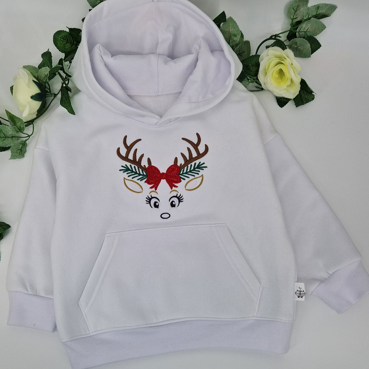 White Reindeer Hoodie