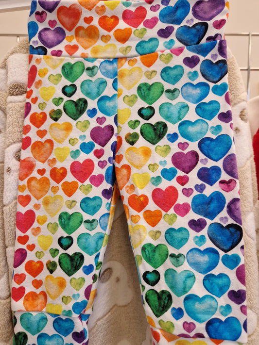 Rainbow Hearts Yoga Leggings